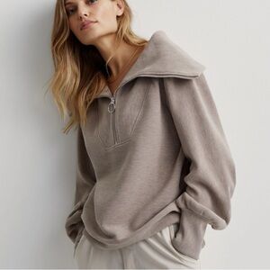 Varley Vine Half Zip Taupe